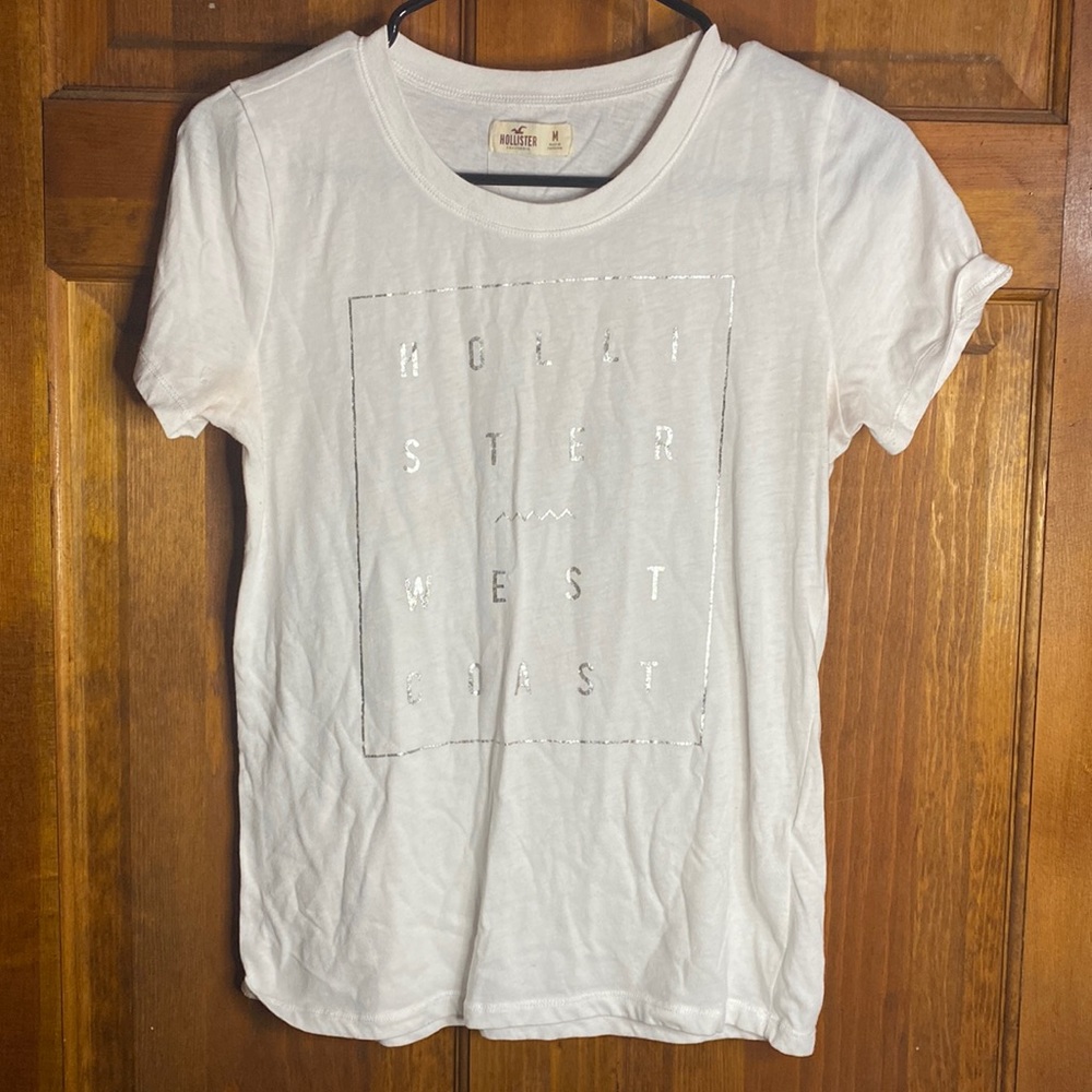 Hollister White Tee Shirt Size M